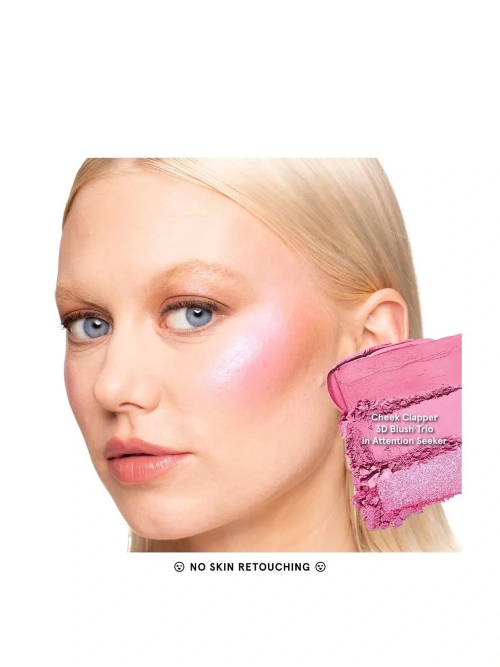 ONE/SIZE by Patrick Starrr Cheek Clapper 3D Blush Trio_True Bubble Gum Pink. New
